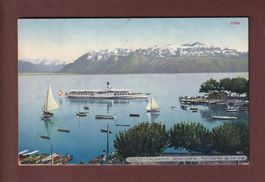 LAUSANNE - Port d'Ouchy - Bateau CGN - 1913