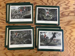 Tischsets Lady Clare Fox Hunting England 6 Stück gebraucht
