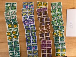 100Fr ungestempelte Pro Juventute Viererblöcke Sammlung Lot