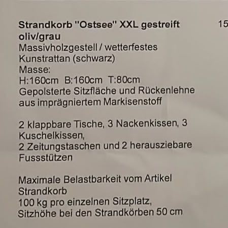 Pfister Liegen & Liegestühle: Strandkorb mit Schutzhülle – Gebraucht aus Bottighofen von aikidomichi 6