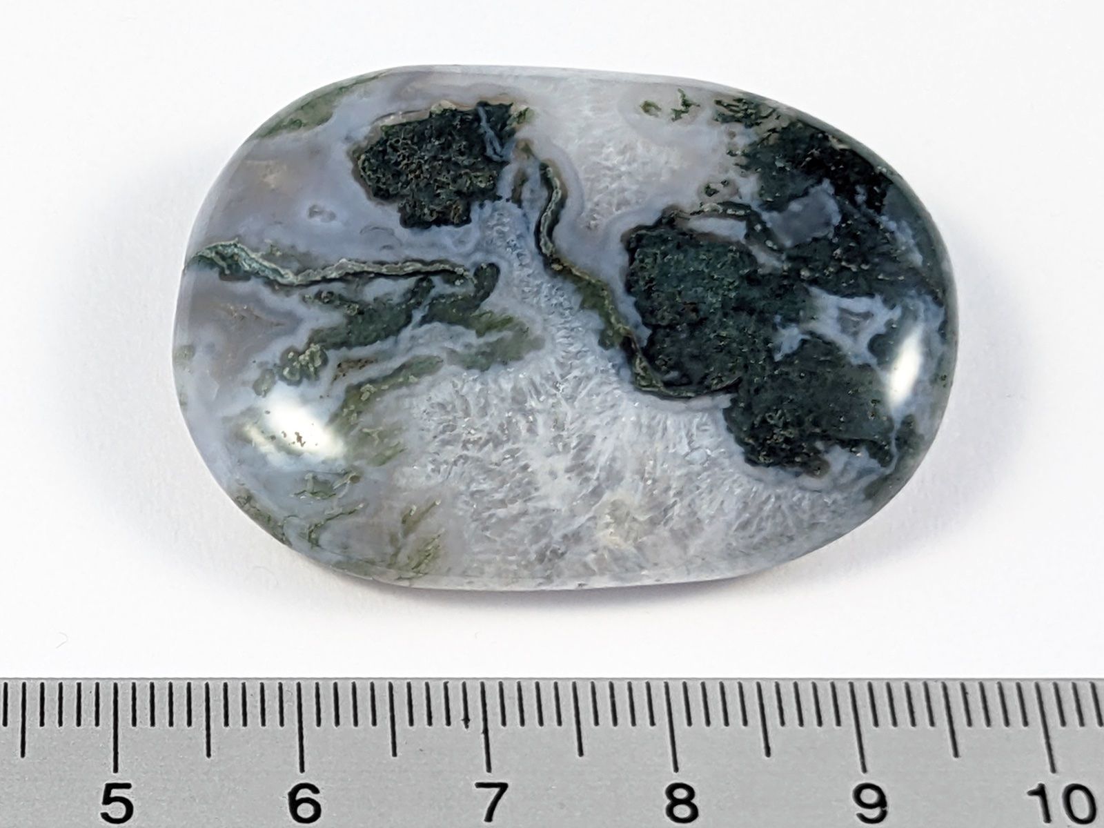 Mineralien & Heilsteine: Moosachat Handschmeichler 4,3cm - 24 Gramm – Neu und originalverpackt aus Meilen von StoneGarden 1