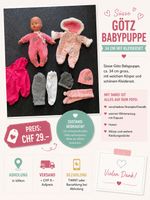 Götz Babypuppe 34 cm mit Kleiderset