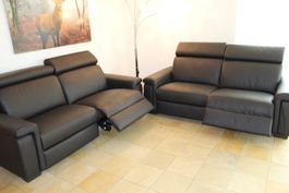 Ensemble Poltronesofa Relaxsofa Leder, maximal bequem