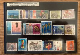 Serie annuale francobolli Svizzera 1994 da collezione