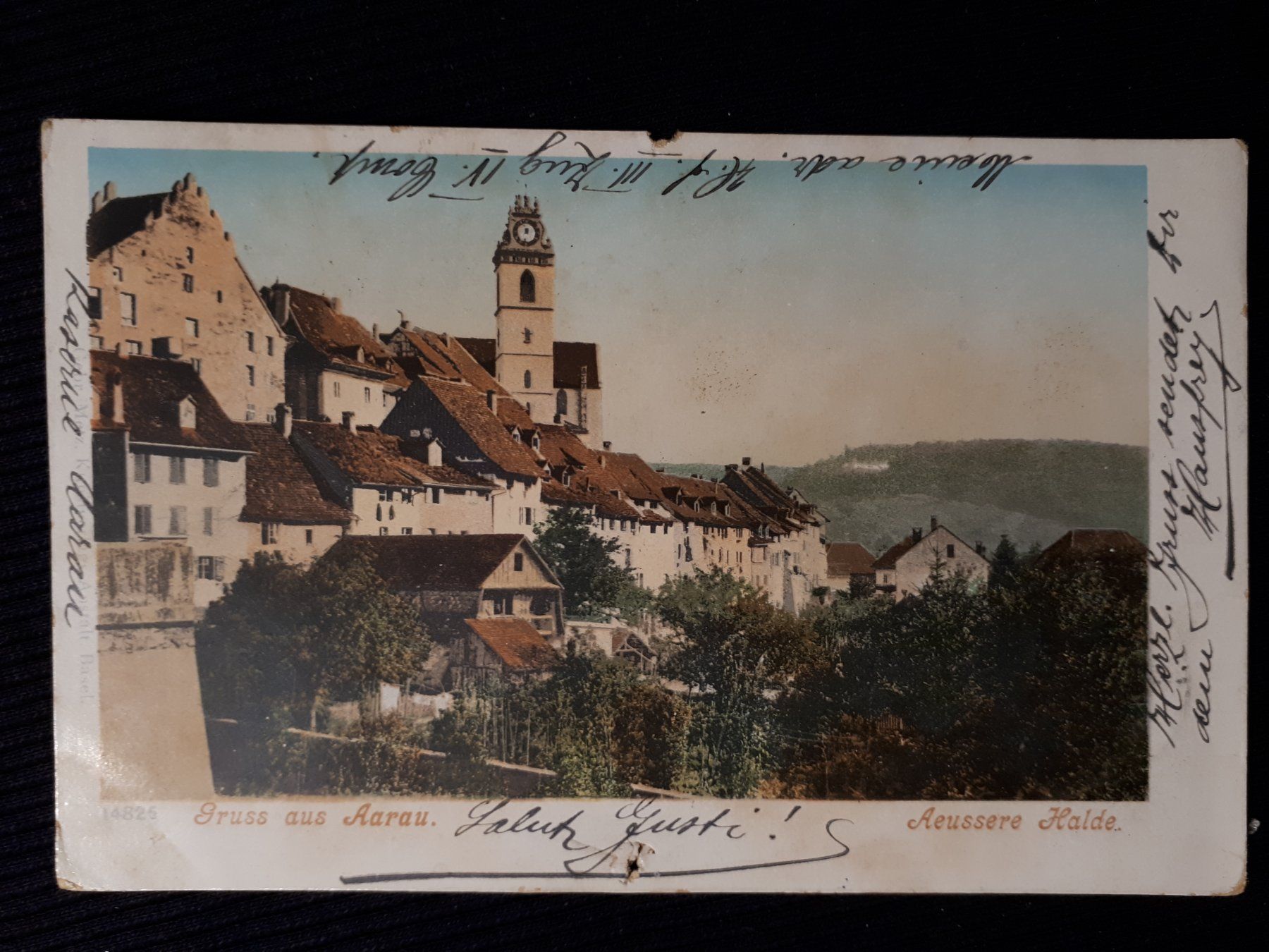 Cartoline postali: AARAU 1900 - RASIERSTEMPEL - MIT MANGELN – Usato da Ponto Valentino venduto da giorgia06