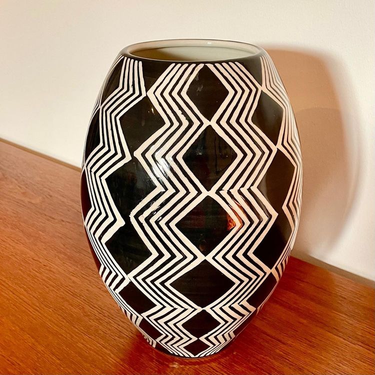 Vintage ZigZag Dutch Ceramic Vase TS Holland 1970s Kaufen auf Ricardo
