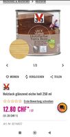 Lack Vernis Holzfarbe Eiche Hell MATT