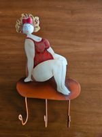 Wandgarderobe Diva im Badeanzug, Vintage Look, Sommer! Neu
