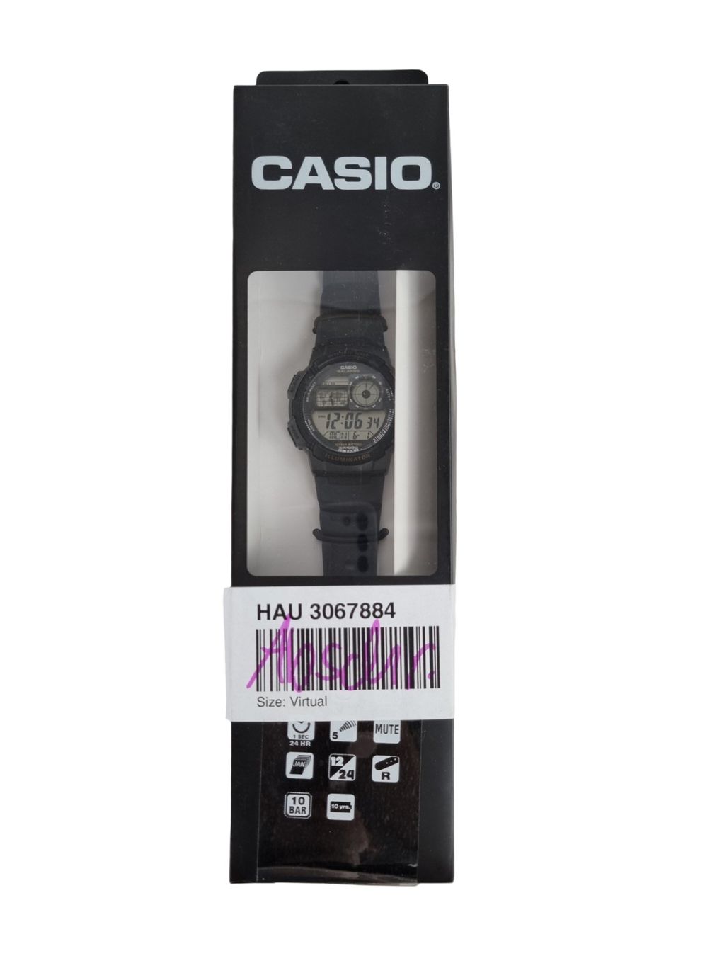 Casio Orologi: CASIO Word Time AE-1000W-1AVEF Digitaluhr – Nuovo (secondo la descrizione) da Wangen b. Olten venduto da Restwert_Wangen 2