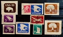 USA Ganzsachen Wertstempel 9W Büffel Liberty Adler gest.
