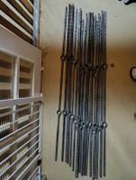 17 Treppenstäbe Schmiedeeisen für Geländer Neu