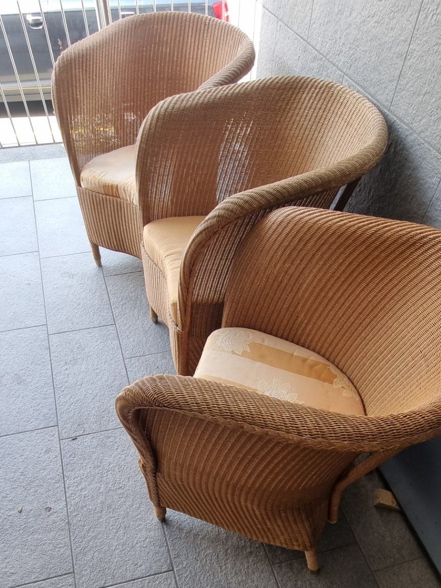 Sessel: 3 elegante Korbsessel Rattan Korbweide – Gebraucht aus Flums von Flumsantik 1