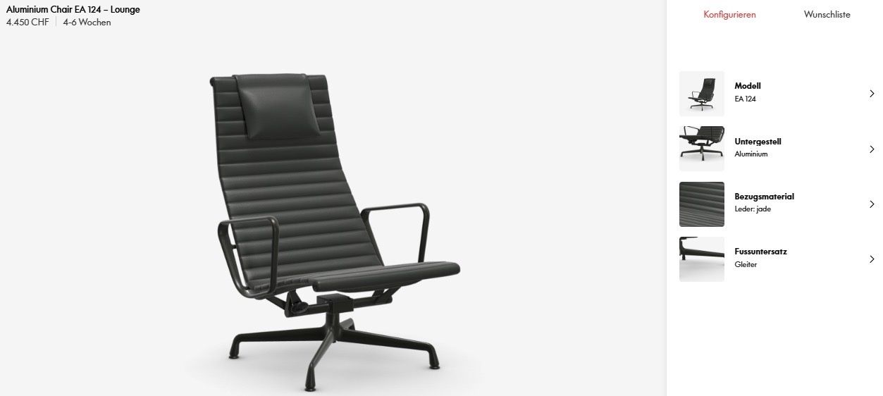 Vitra Poltrone: Vitra EA 124 Lounge Sessel inkl. Ottoman – Nuovo (secondo la descrizione) da Solothurn venduto da kantimo15 1