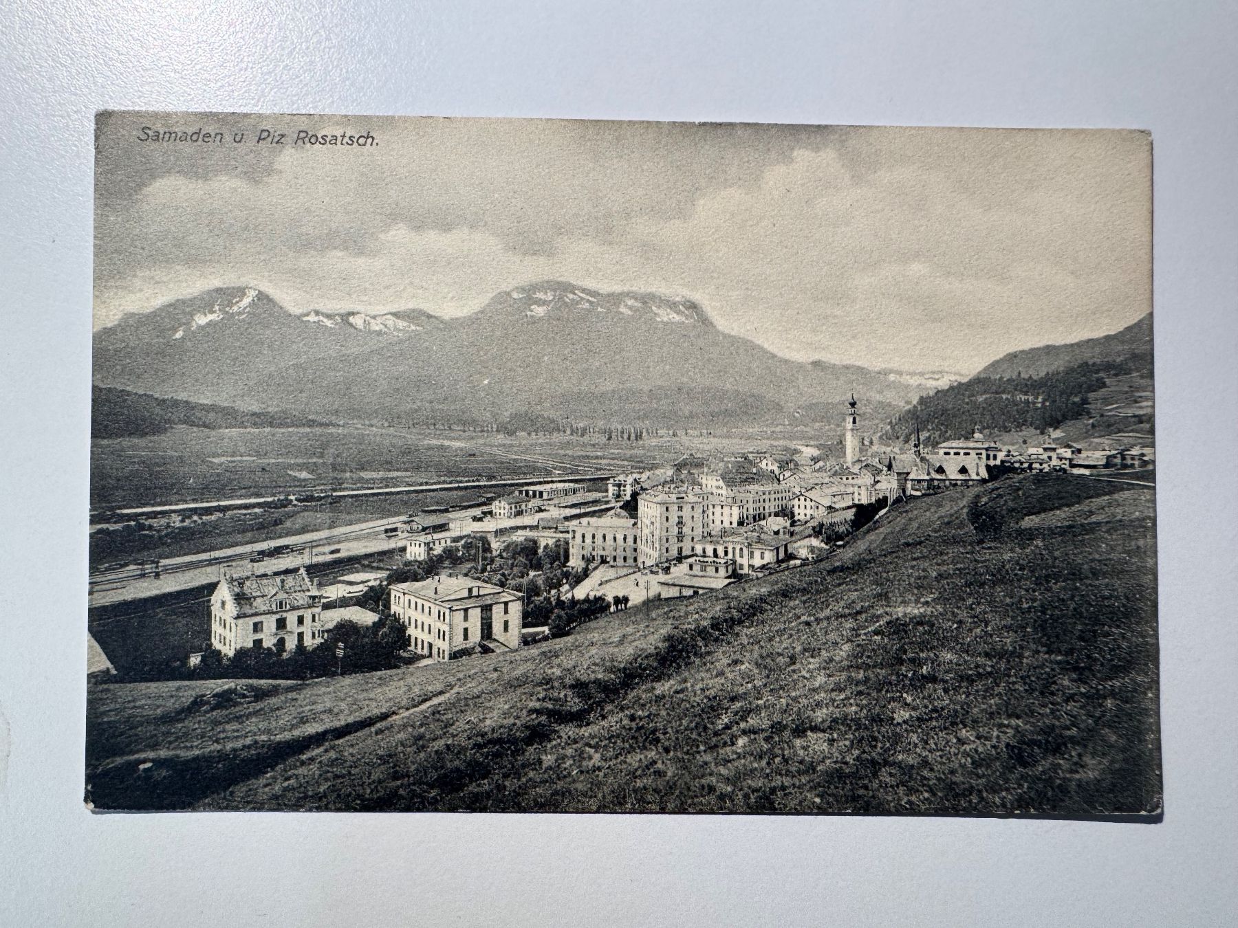 Ansichtskarten: ALTE ANSICHTSKARTE, Samedan u. Piz Rosatsch – Gebraucht aus Ostermundigen von L29