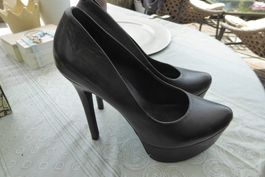 schöne  Leder Schuhe Gr 38 1/2 Jessica Simpson High Heels
