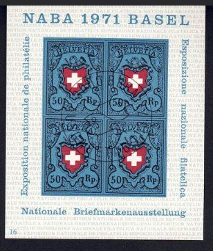 Tutti i francobolli: NABA 1971 Basel 4er Block – Nuovo (secondo la descrizione) da Pfäffikon ZH venduto da Romulus