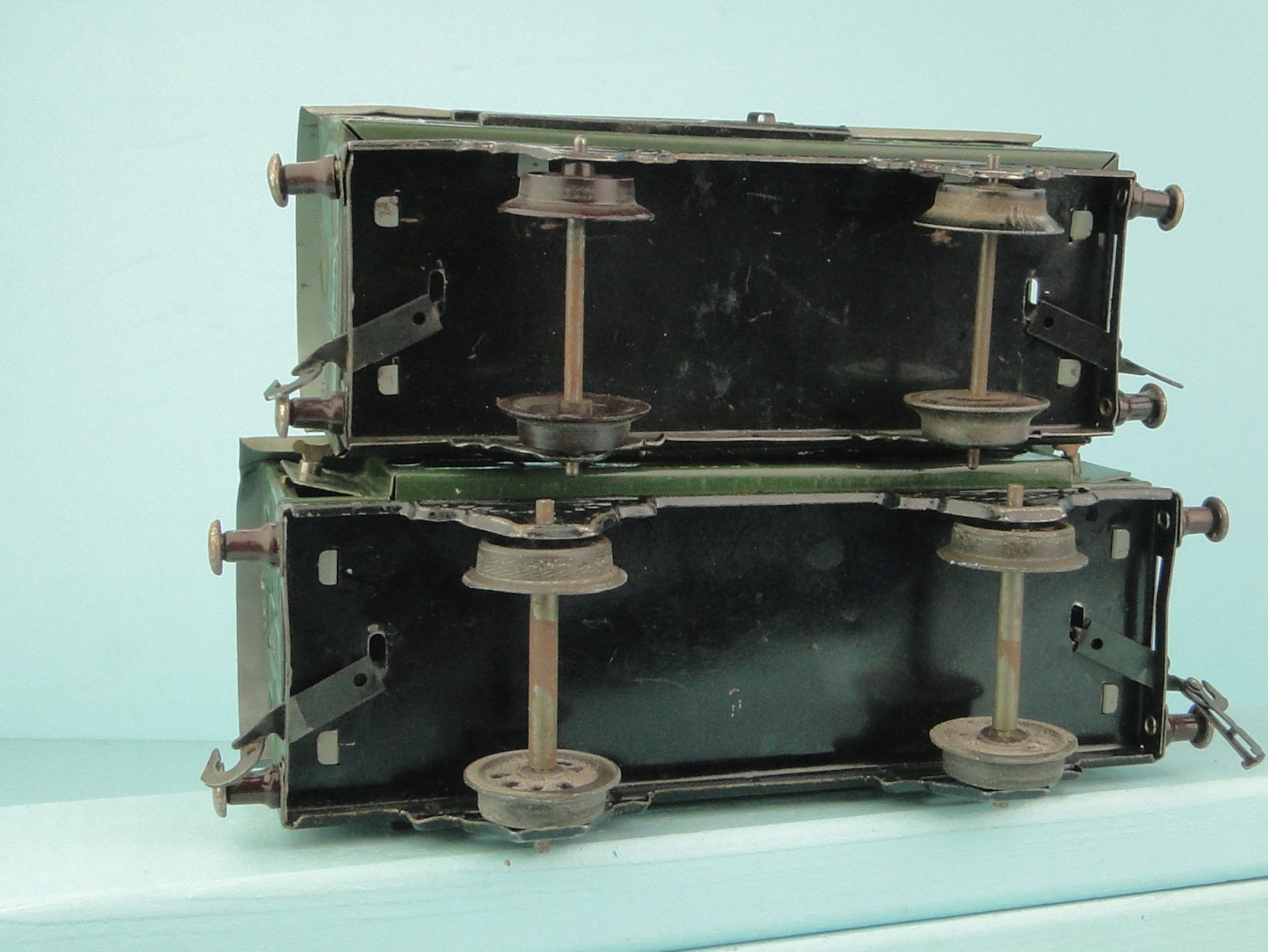 Fleischmann Modellini di ferrovie: Fleischmann Spur 0, 2 X Wagen, Blech – Usato da Bülach venduto da cann11 1