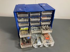 gebr. Sortier Magazin-Box mit gutem Inhalt ab 1.-