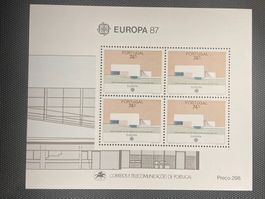 Portugal 1987 Europa CEPT Block Architektur postfrisch