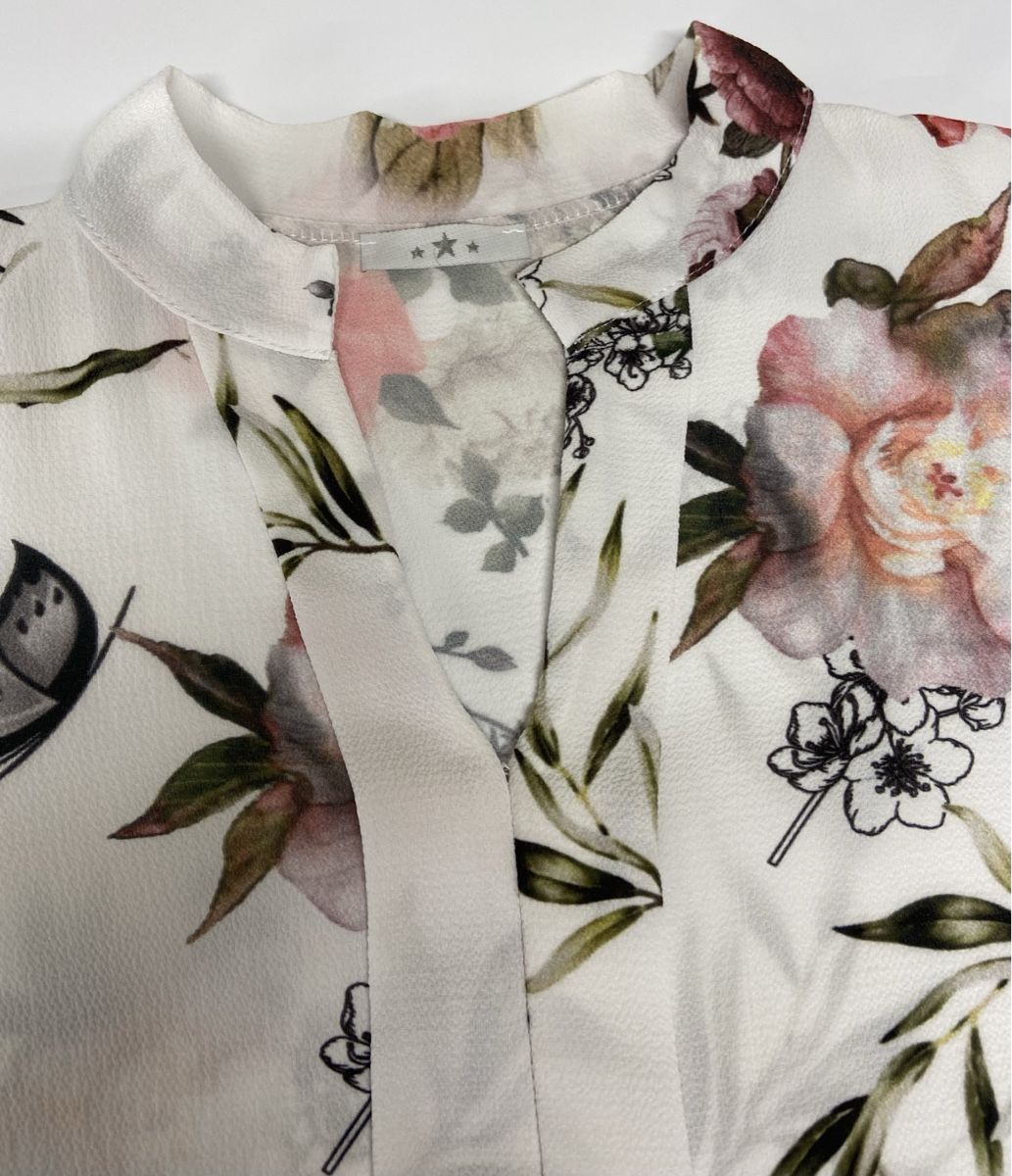 Camicette: Bluse Shirt weiss Blumen Gr. M/L – Usato da Fislisbach venduto da KolibriSecondhand 3