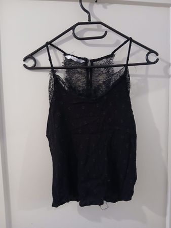 Alcott Top Damen Schwarz Spitze Grösse M guter Zustand