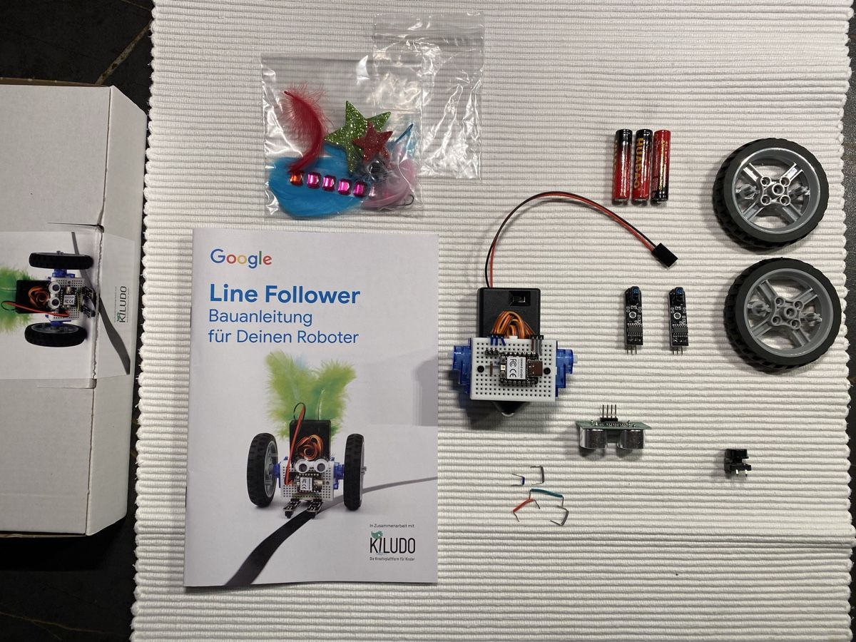 Giocattoli: Line Follower Roboter Bausatz mit Anleitung – Usato da Lyss venduto da Shantishiva