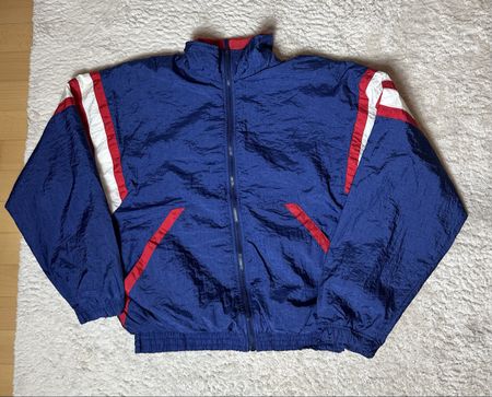 Y2K Veste légère vintage Todd bleu - Taille L