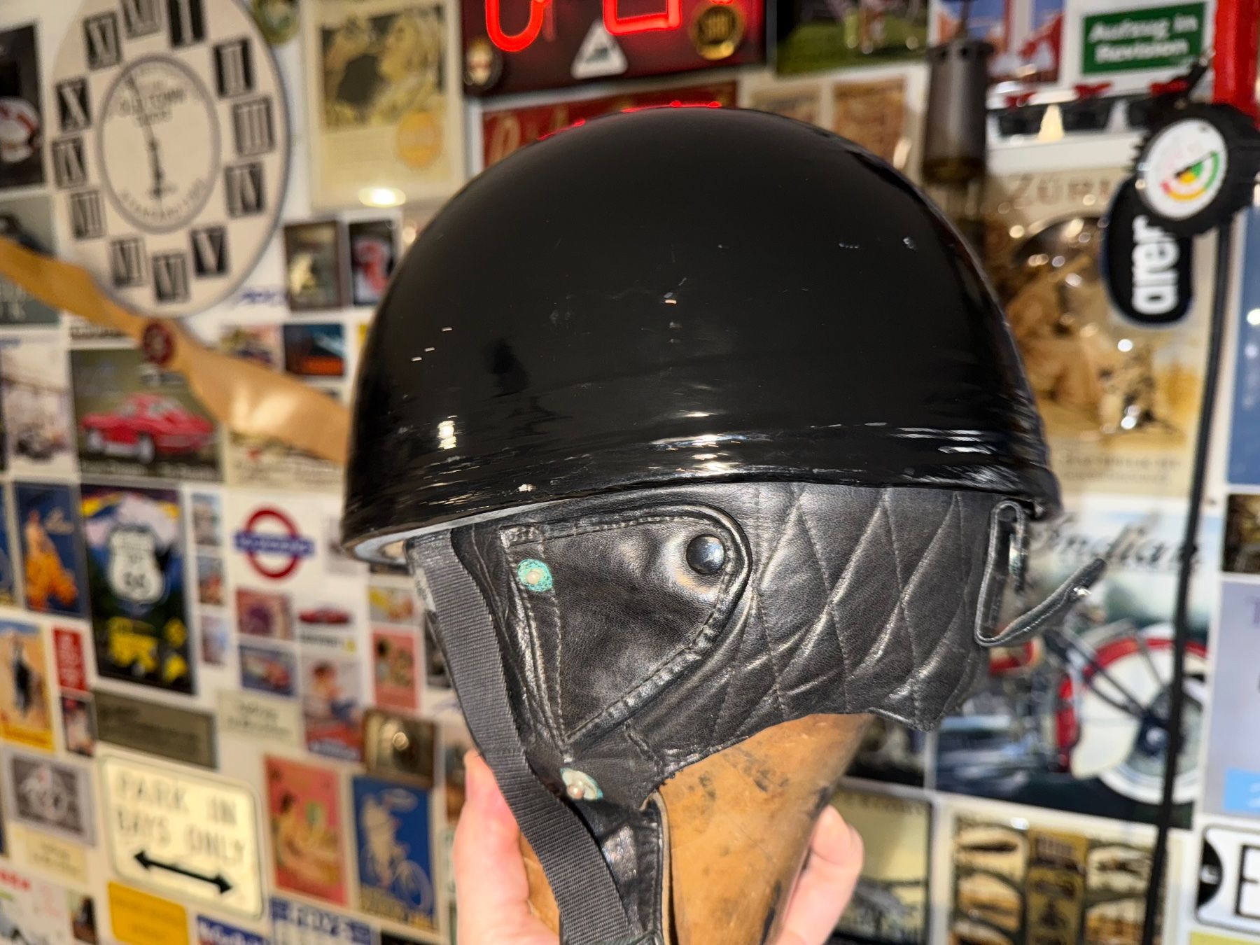 Abiti antichi: Aviakit legendäre Britischen Oldtimer Motorradhelm – Usato da Hellbühl venduto da Rodgers67 2
