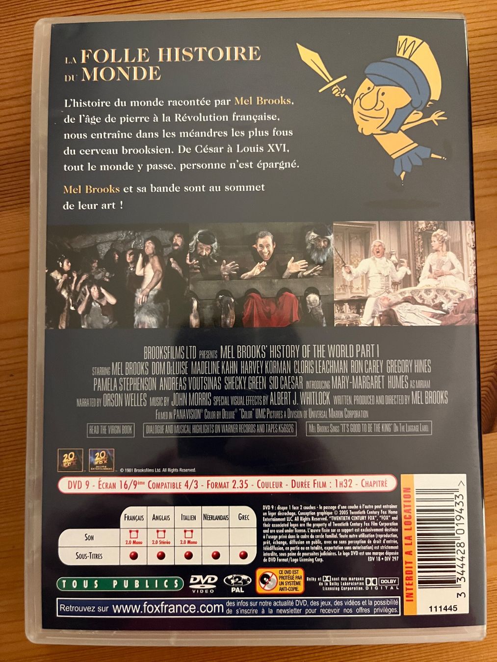 Tutti i DVDs: LA FOLLE HISTOIRE DU MONDE - MEL BROOKS – Usato da Lausanne venduto da sbar224 1