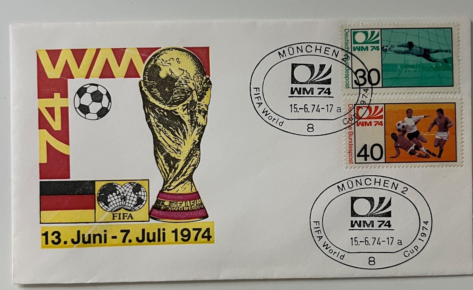 Alle Briefmarken: WM FIFA 1974 – Gebraucht aus Rotkreuz von Parcore
