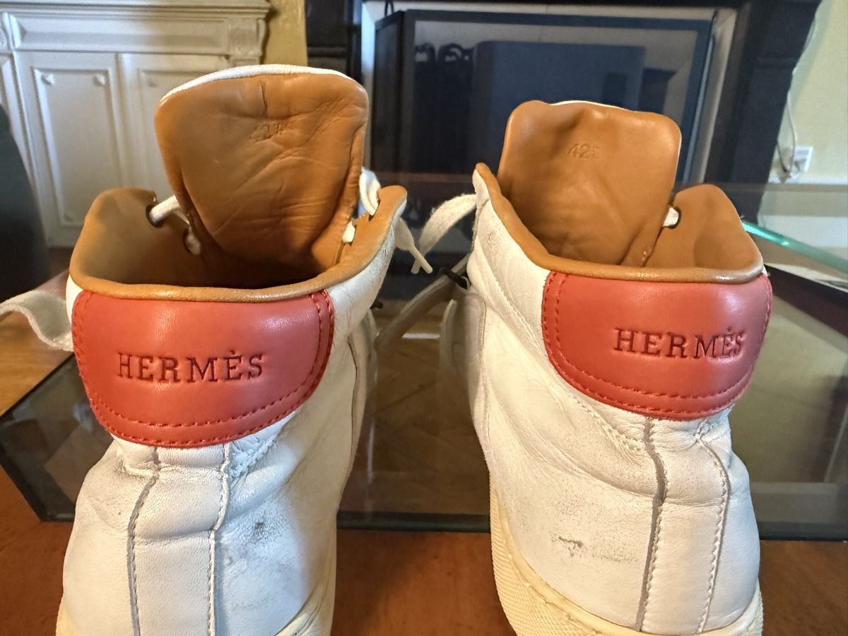 Hermès Scarpe da uomo: Vintage Hermes leather sneakers – Usato da Morges venduto da osc_klm9 2