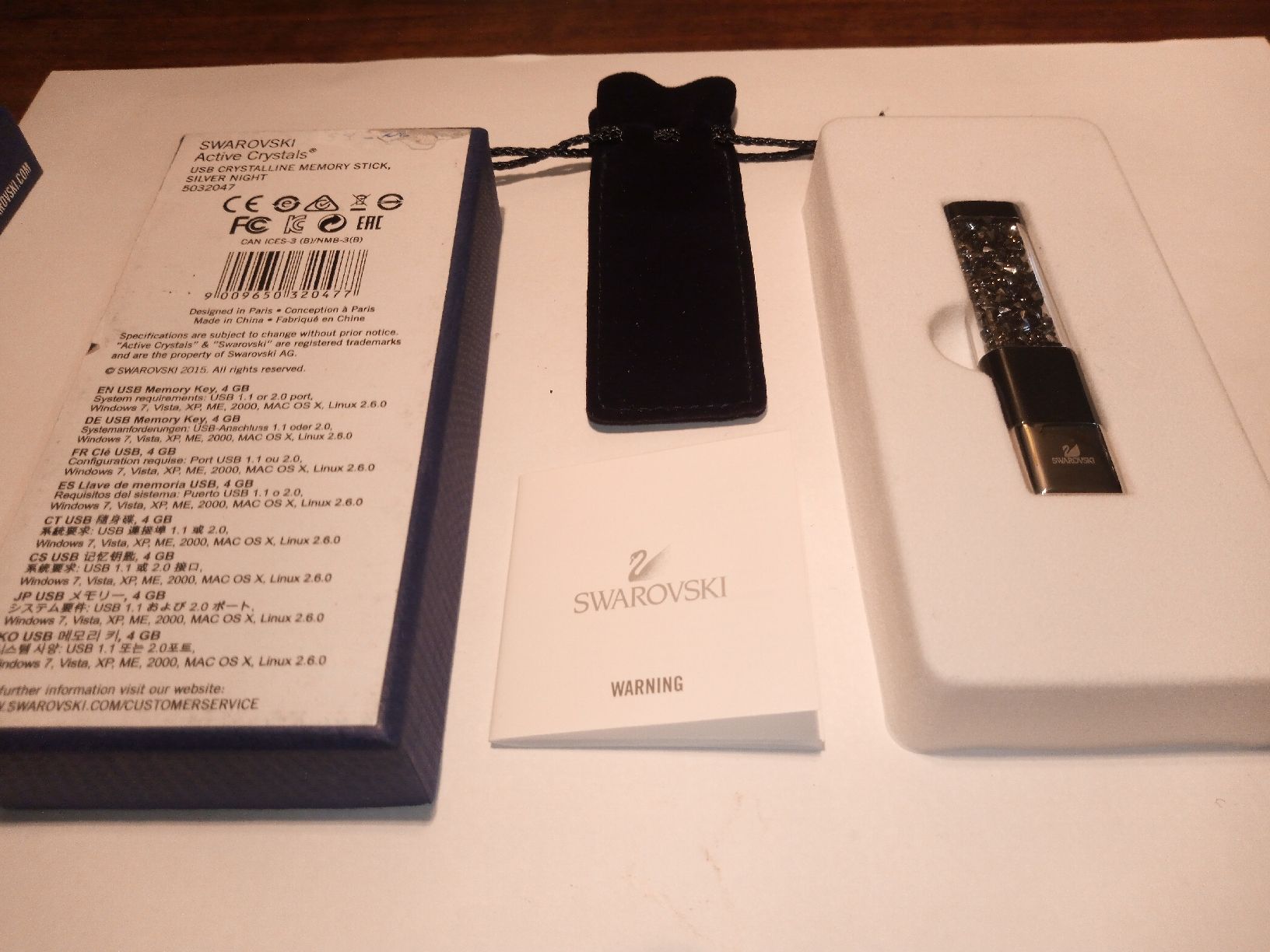 Chiavette USB: Pennetta USB Swarovski 4GB silver night – Nuovo (secondo la descrizione) da Linescio venduto da Pablo.wild 2