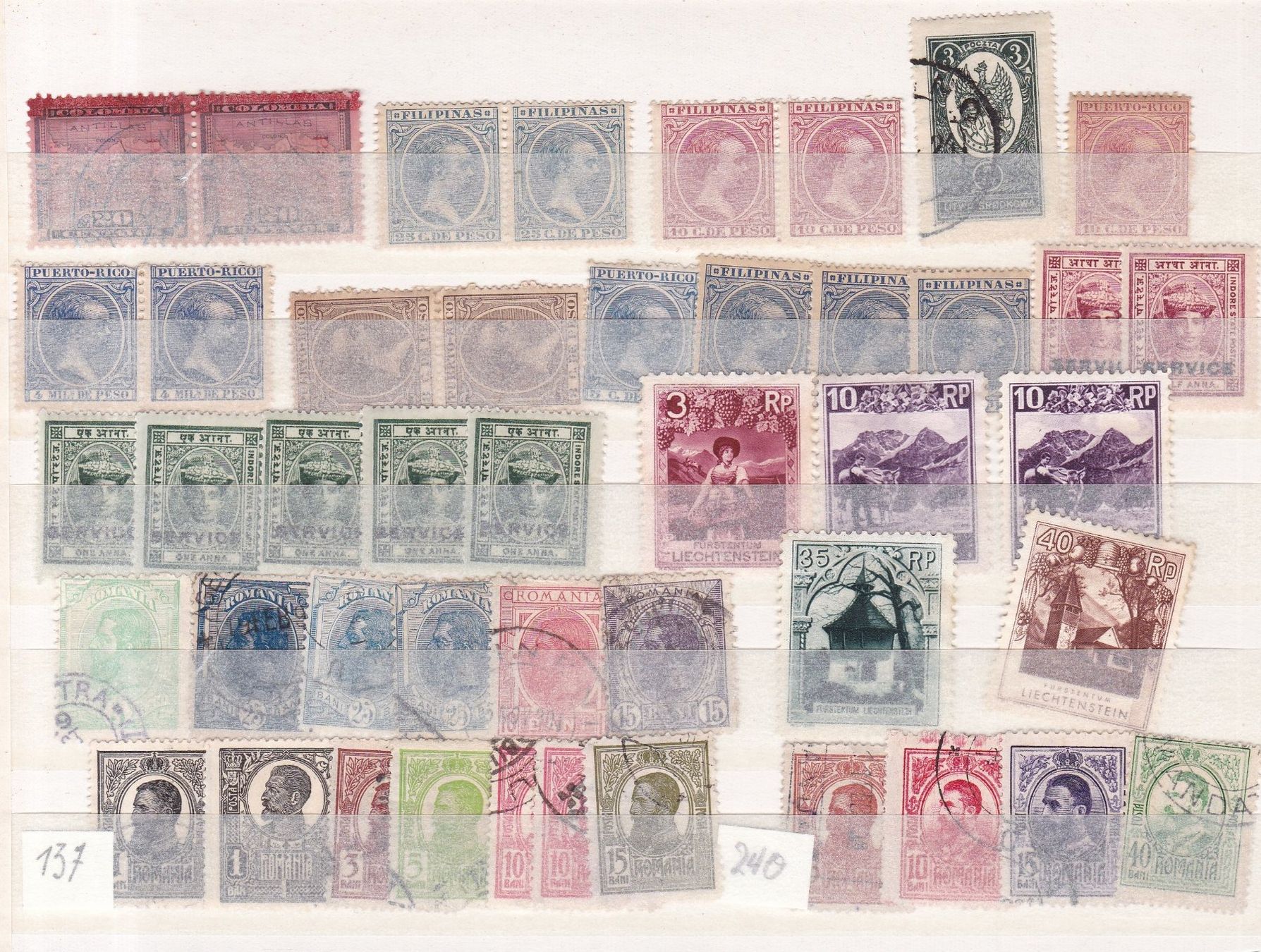 Alle Briefmarken: Briefmarken Steckkarten "Ausland" – Gebraucht aus Münchwilen AG von Nesar 5