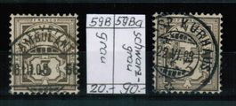 3328A) 59B+59Ba Ziffermarke seltene Farbe schwarzgrau Kt 110