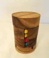 Knobelzylinder aus Holz, Knobelspiel, Geschicklichkeitsspiel