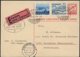 1955 - Pro Patria - Technik + Landschaft - Karte - MiF