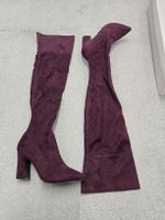 Stiefel (Overknee) von Anna Field, Weinrot, Wildlederimitat
