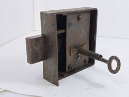 1 antikes Tür Schloss mit Schlüssel, DM6.3cm (LOT187#TBS1)