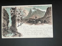 1900 Ansichtskarte Gruss aus Grindelwald Litho (V363)