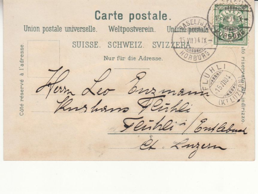 Ansichtskarten: Basel 1904 mit ST Basel Horburg – Gebraucht aus Bürglen TG von StampGraf 1