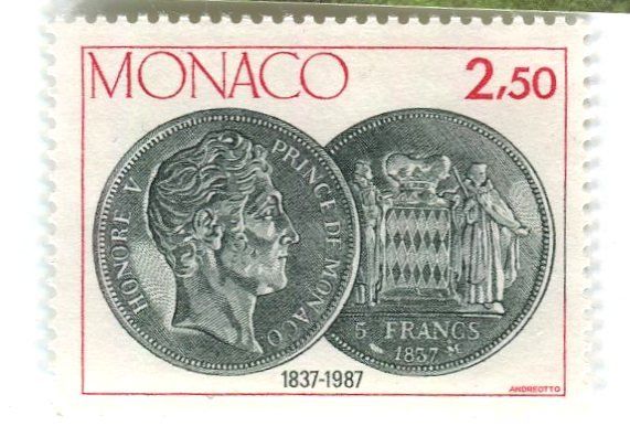 Tutti i francobolli: Briefmarke "Münzen". Monaco – Nuovo e nell'imballaggio originale da Basel venduto da Butsch5