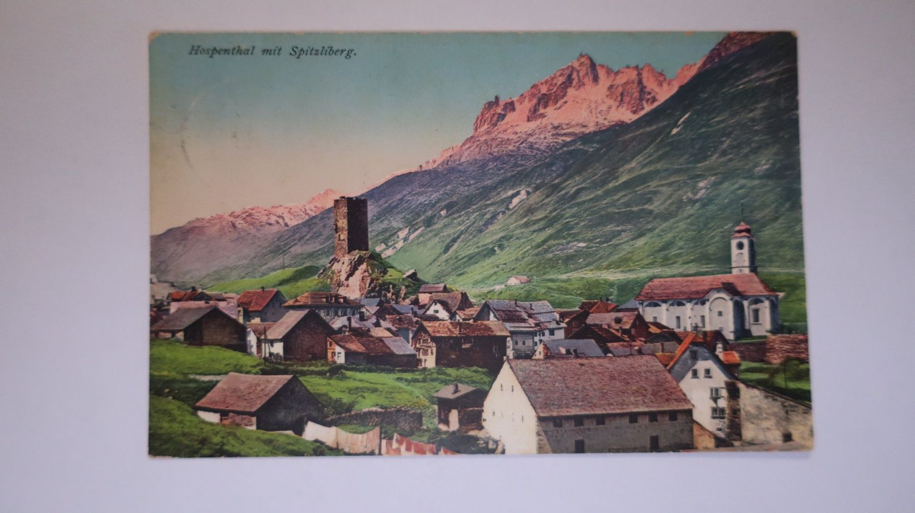 Cartoline postali: Hospenthal mit Spitzliberg 1912 – Usato da Cormoret venduto da Pascalll2001 1