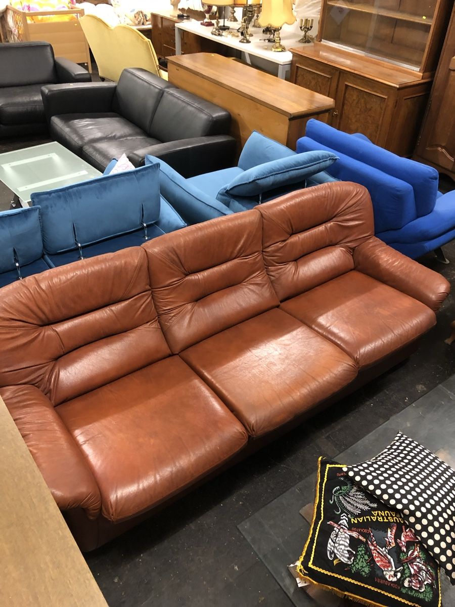 Divani: Sofa 3-Sitzer Cognac Leder – Usato da Bern venduto da neufel_