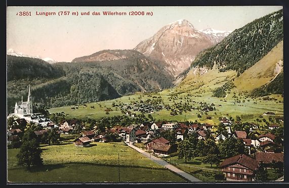 Ansichtskarten: AK Lungern, Totale mit Wilerhorn – Gebraucht aus Berlin von bartko-reher