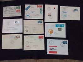 Lot 1 Flugpost ( 10 Belege )