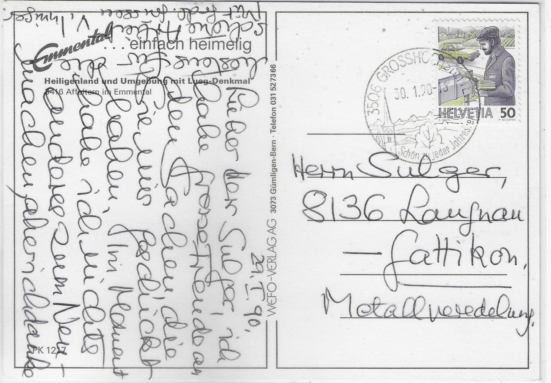 Cartoline postali: Emmenthal - Heiligenland und Umgebung – Usato da Ettingen venduto da Kartenplanet 1