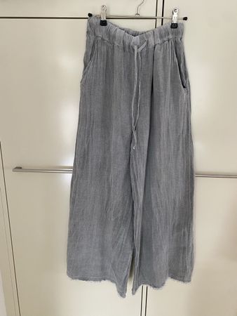 Colette Damen-Leinenhose Grau Gr. M – 100 % Leinen