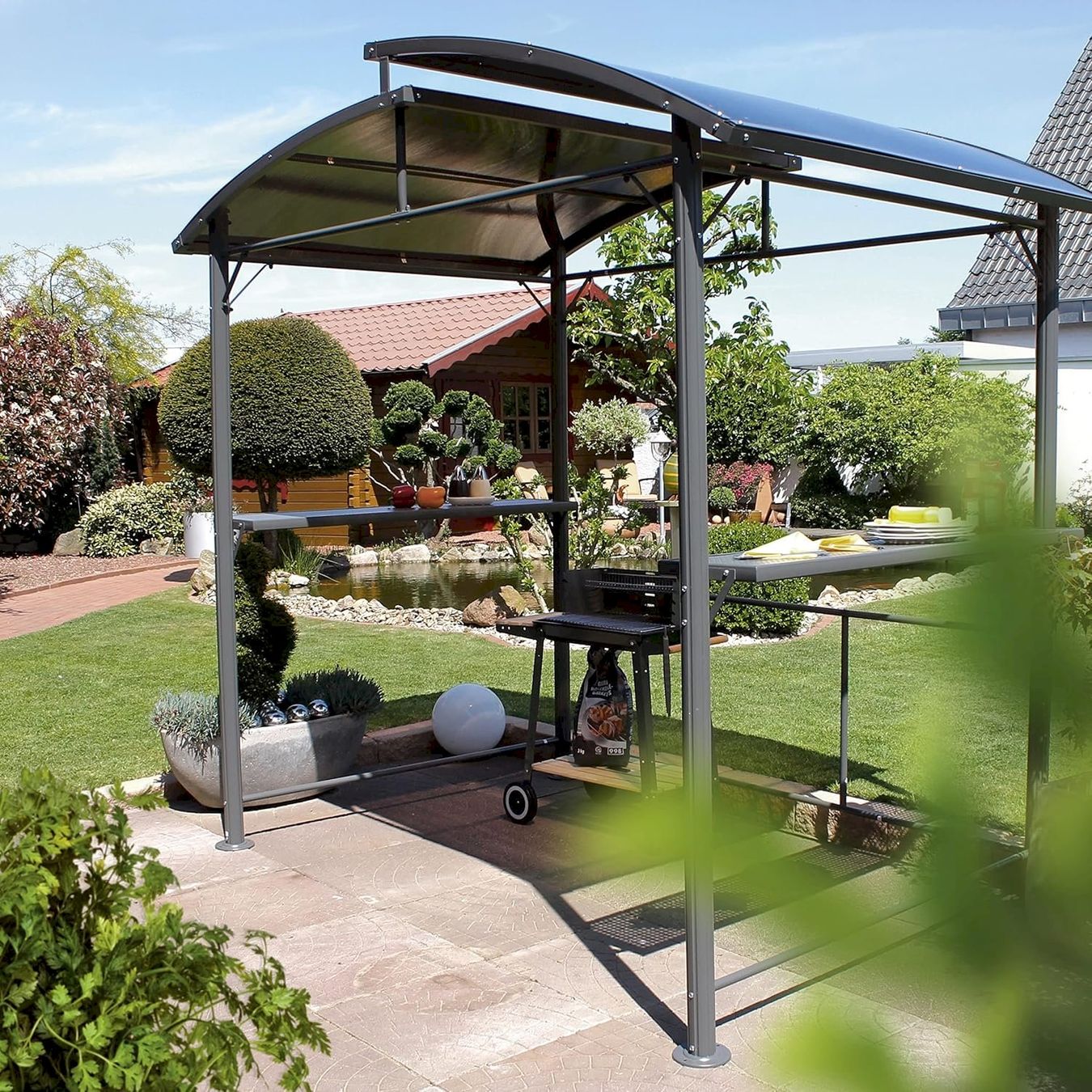 Casette da giardino & serre: Leco Profi-Grillpavillon 245x150x234cm – Nuovo e nell'imballaggio originale da Bottighofen venduto da zaap 1