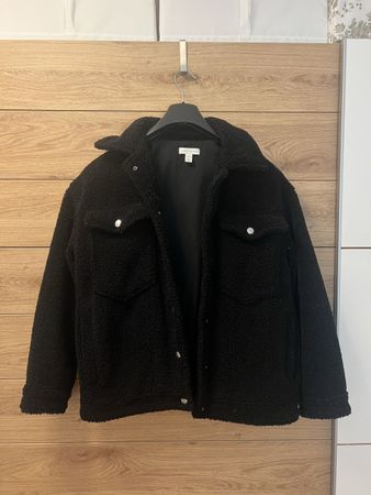 Topshop Jacke, Schwarz, Teddyfell, Gr. 36 – Winter-Hit!