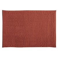 MSV Chenille Badeteppich, Mikrofaser, 50x80, terracotta